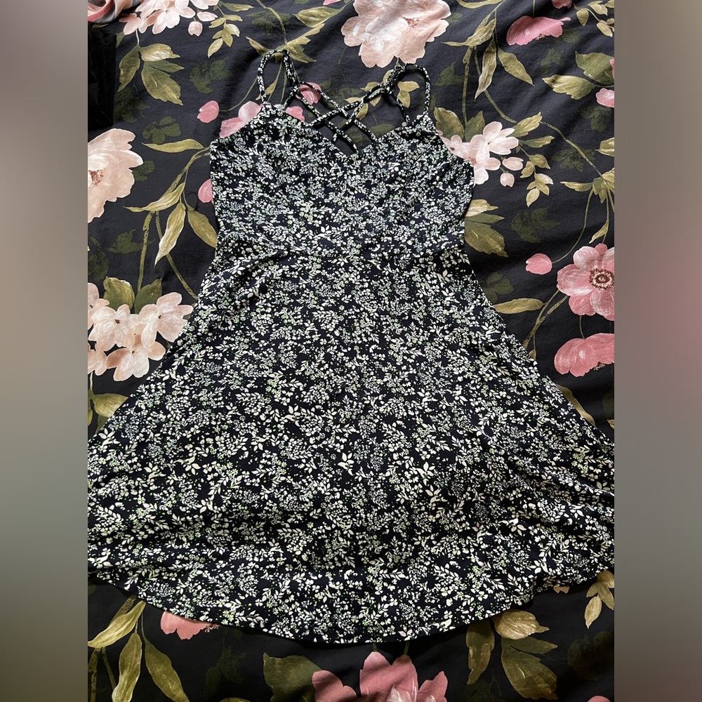 Soft floral blue sun dress